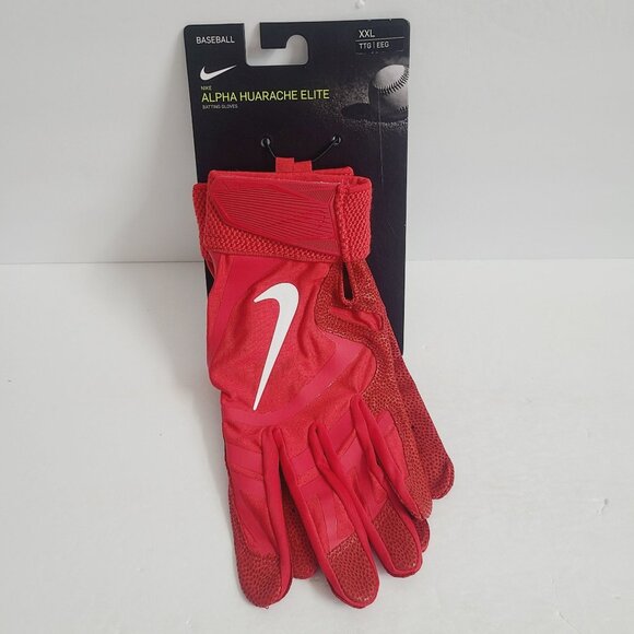 Nike Alpha Huarache Elite Batting Gloves CV0720-606 Size XXL Red